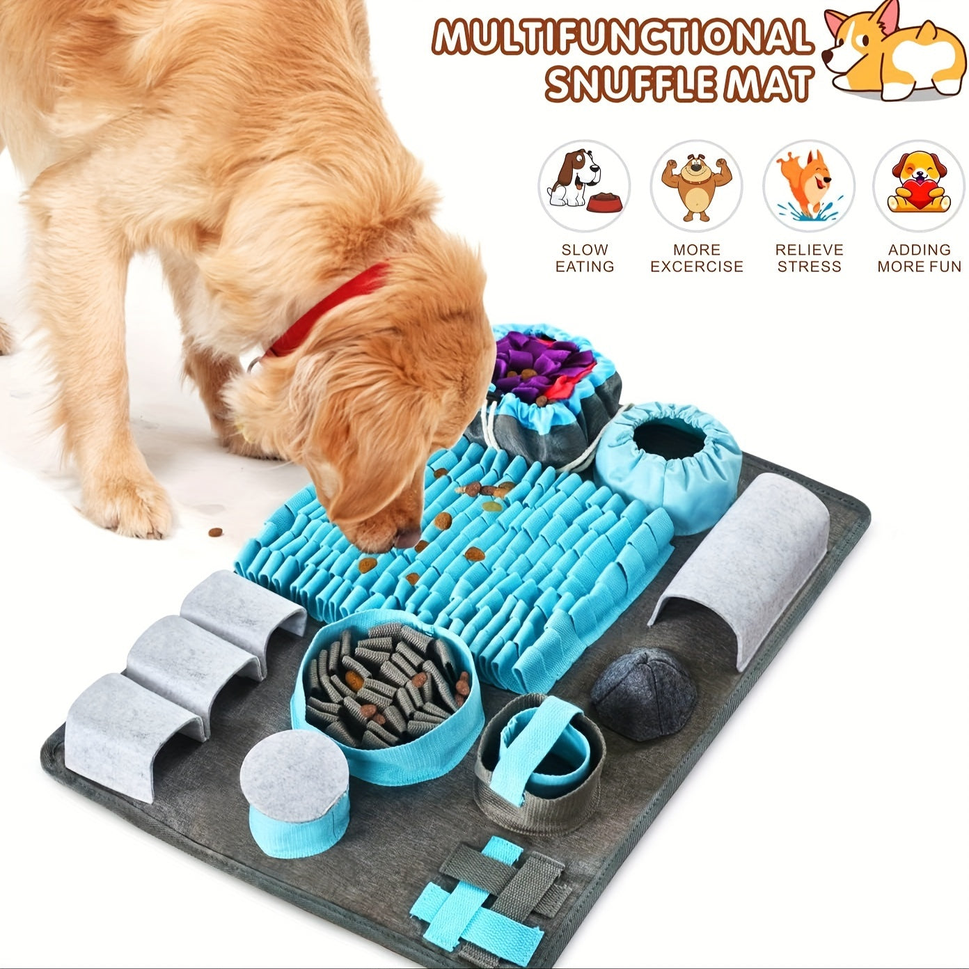 L'explorateur gourmand- tapis de fouille & Anti-glouton