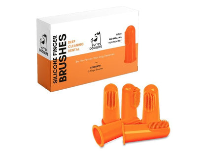 DogsLife Nettoyage des dents Brosses à doigts en silicone 5 pièces