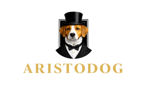 Aristodog Logo mit Hundemotiv, freigestellt ohne Hintergrund