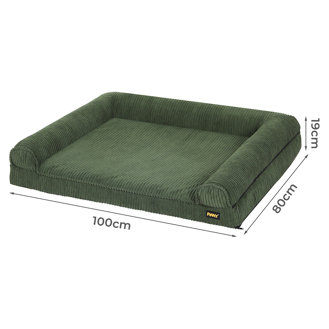 Rêve de Velours -Couchage orthopédique pour chien en velours côtelé